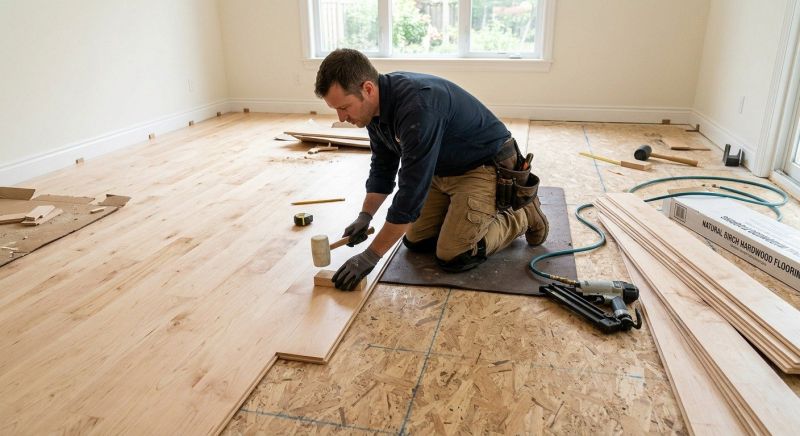 Birch Floor Installation in Palm Bay, FL