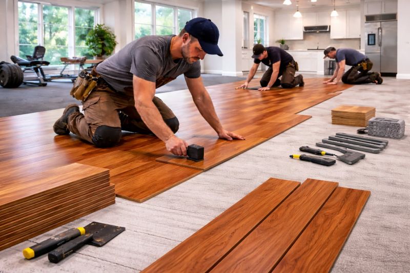 Cherry Floor Installation in Cocoa Beach, FL