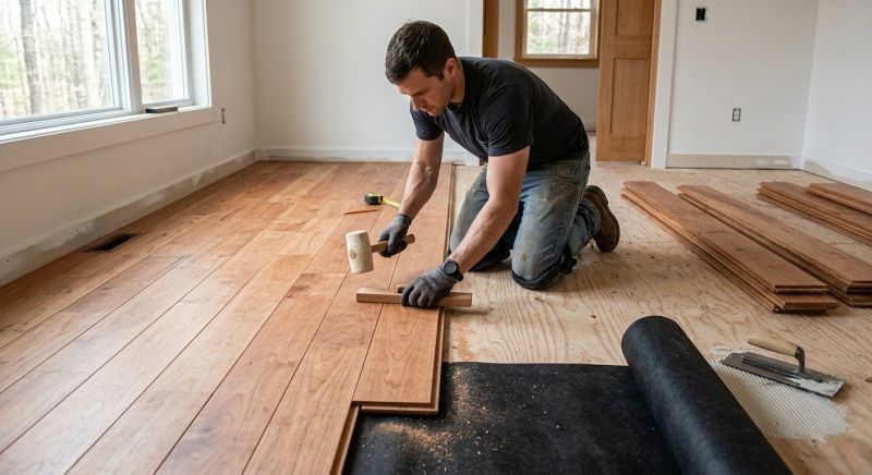 Cherry Floor Installation in Rockledge, FL