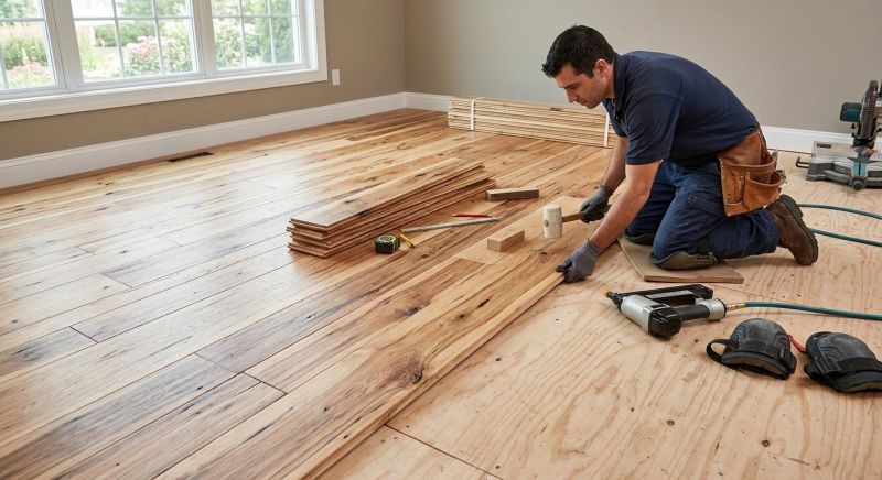 Hickory Floor Installation in Palm Bay, FL