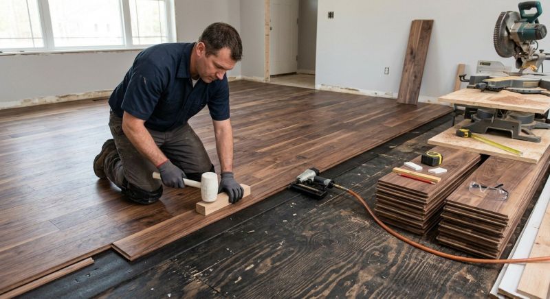 Walnut Flooring Installation in Palm Bay, FL
